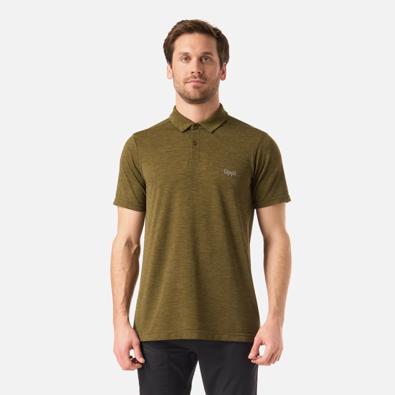 POLERA HOMBRE B-CLASSIC SEAMLESS POLO VERDE MUSGO LIPPI V26 - 1
