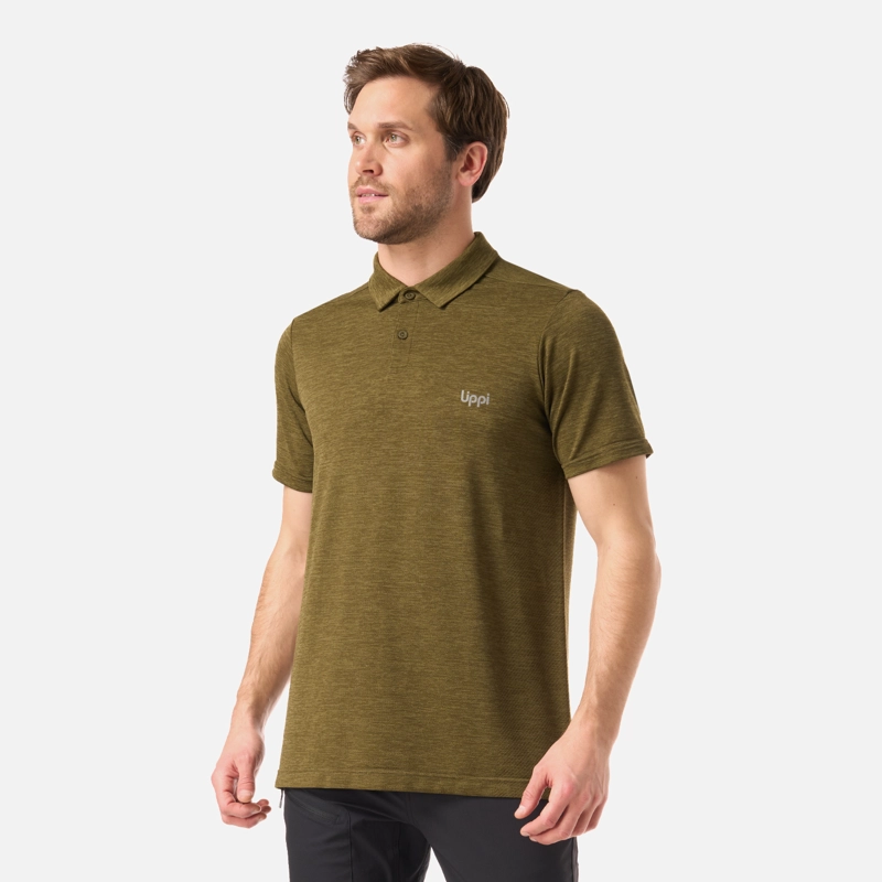 POLERA HOMBRE B-CLASSIC SEAMLESS POLO VERDE MUSGO LIPPI V26 - 2