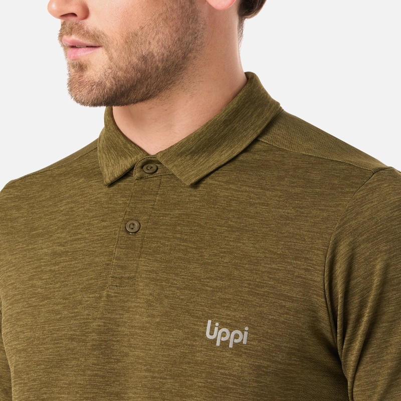 POLERA HOMBRE B-CLASSIC SEAMLESS POLO VERDE MUSGO LIPPI V26 - 4