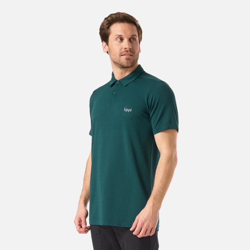 POLERA HOMBRE B-CLASSIC SEAMLESS POLO TURQUESA LIPPI V26 - 2