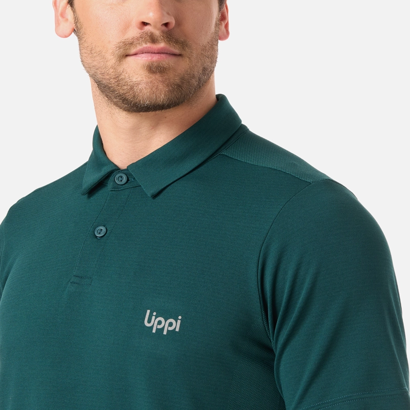 POLERA HOMBRE B-CLASSIC SEAMLESS POLO TURQUESA LIPPI V26 - 4