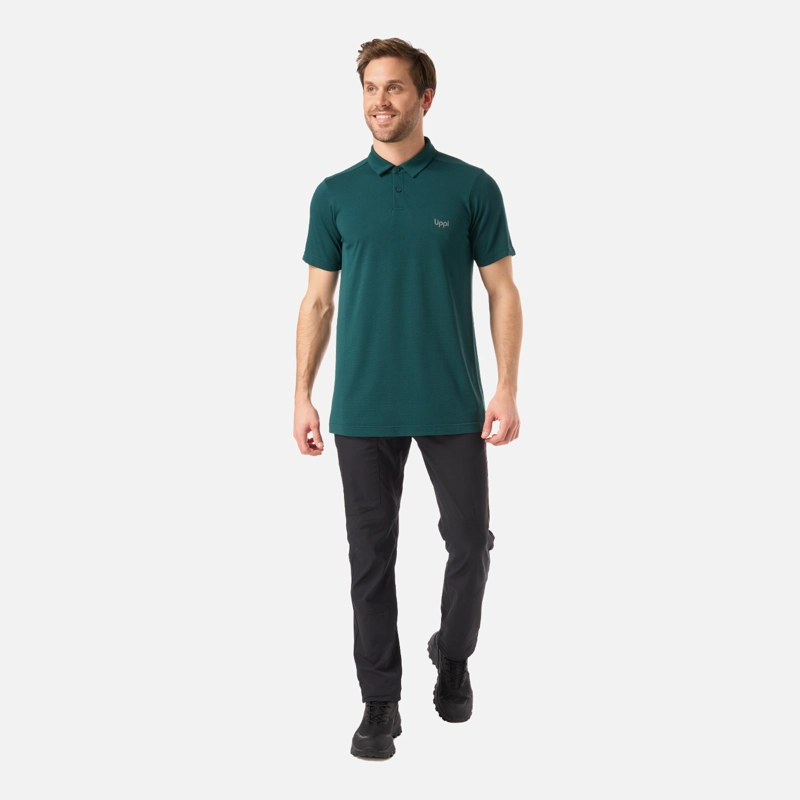 POLERA HOMBRE B-CLASSIC SEAMLESS POLO TURQUESA LIPPI V26 - 6