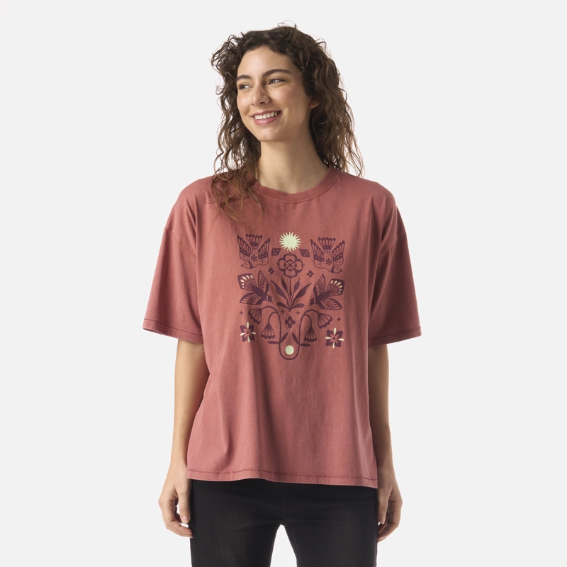POLERA MUJER GORRION TERRACOTA CLARO HAKA HONU - 1