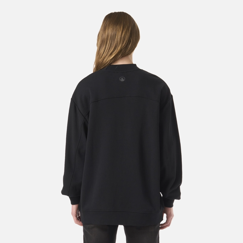 POLERON MUJER ULMO LIGHT MID POINT CREWNECK SWEATSHIRT NEGRO LIPPI V26 - 3