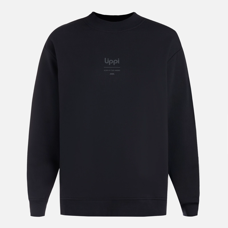 POLERON MUJER ULMO LIGHT MID POINT CREWNECK SWEATSHIRT NEGRO LIPPI V26 - 6