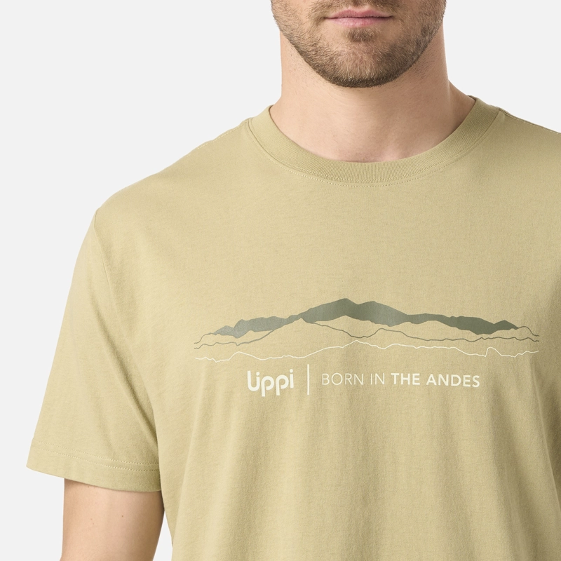 POLERA HOMBRE LOGO LIPPI FRONT PRINT T-SHIRT VERDE OLIVA LIPPI V26 - 4