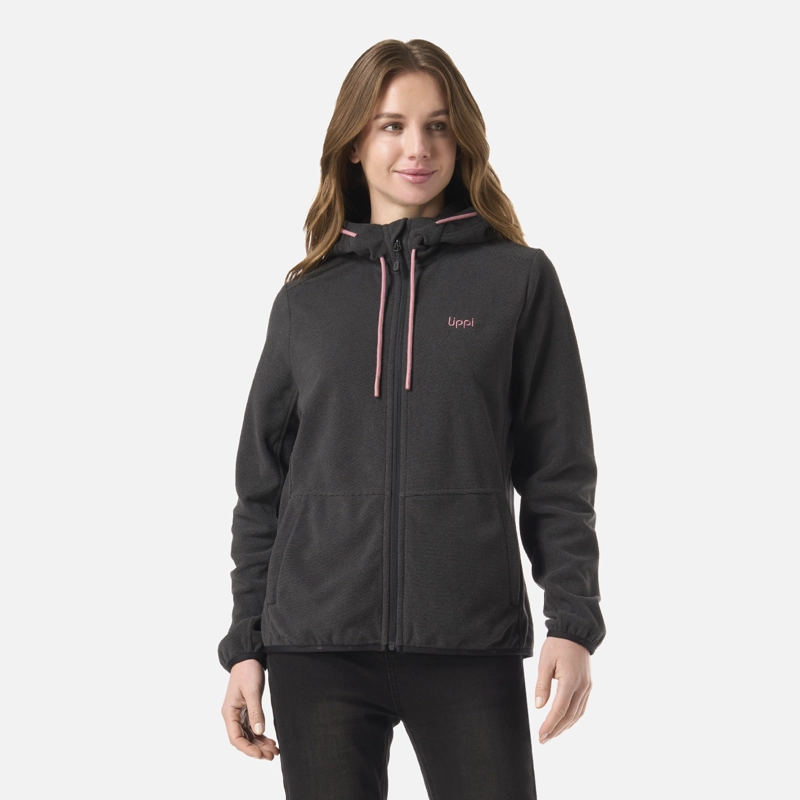 LIPPI POLAR MUJER STRIPES NANO-F FULL ZIP HOODY NEGRO LIPPI