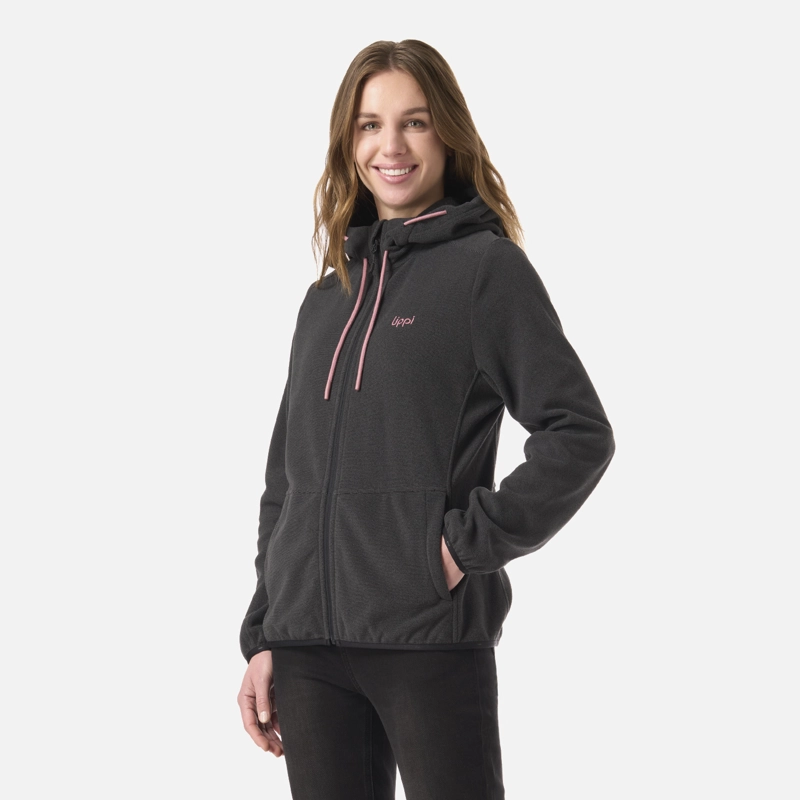 POLAR MUJER STRIPES NANO-F FULL ZIP HOODY NEGRO LIPPI - 2
