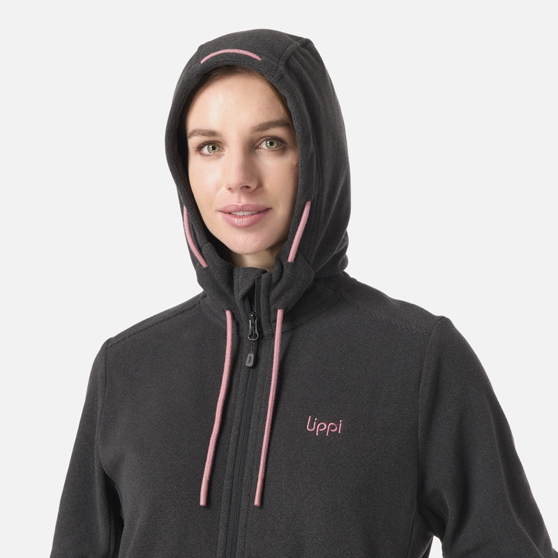 POLAR MUJER STRIPES NANO-F FULL ZIP HOODY NEGRO LIPPI - 4