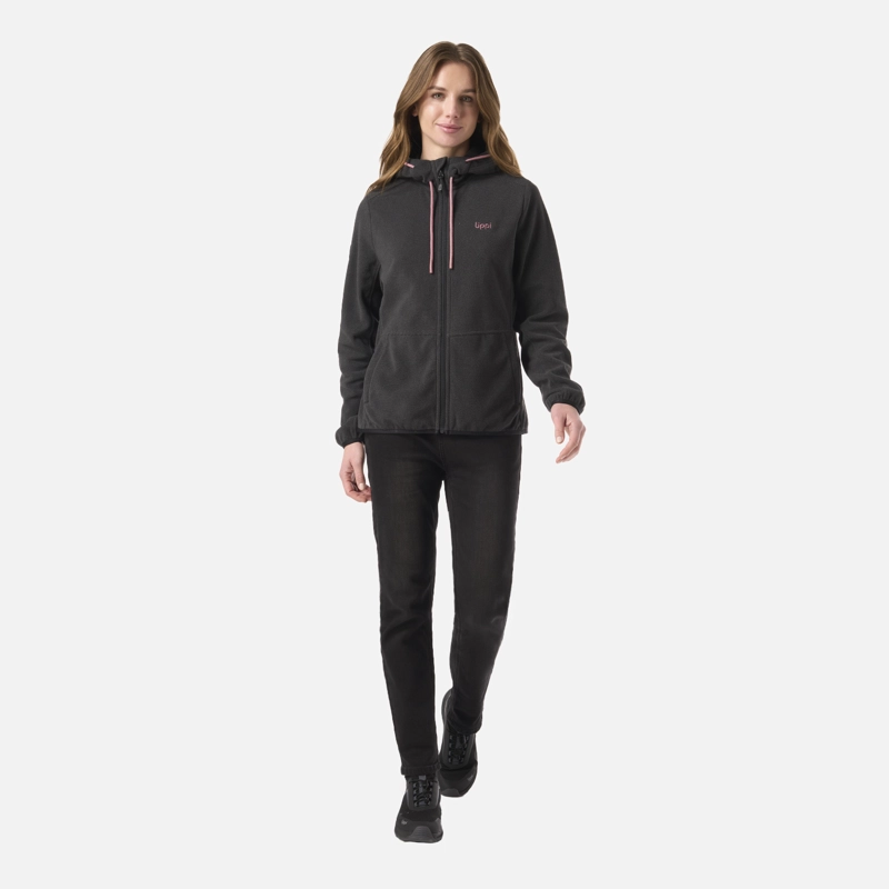 POLAR MUJER STRIPES NANO-F FULL ZIP HOODY NEGRO LIPPI - 6