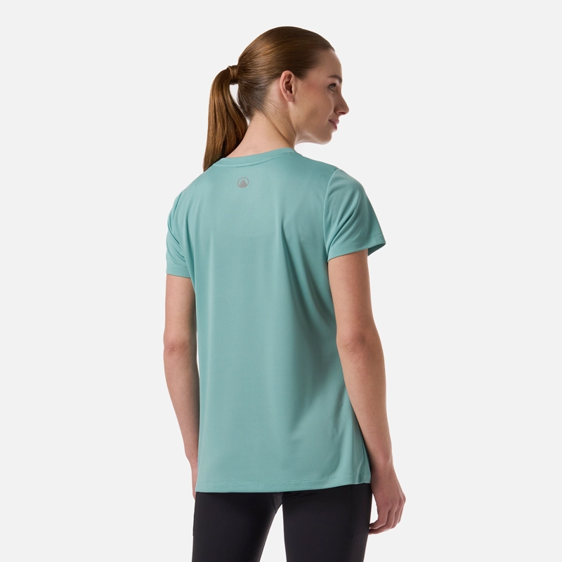 POLERA MUJER CORE Q-DRY T-SHIRT TURQUESA CLARO LIPPI - 3