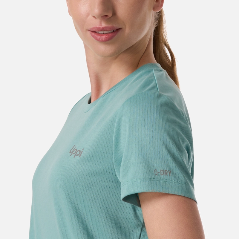 POLERA MUJER CORE Q-DRY T-SHIRT TURQUESA CLARO LIPPI - 5