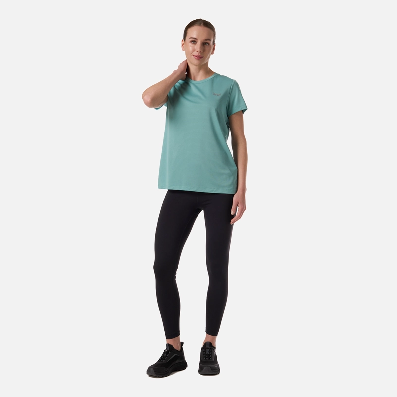 POLERA MUJER CORE Q-DRY T-SHIRT TURQUESA CLARO LIPPI - 6
