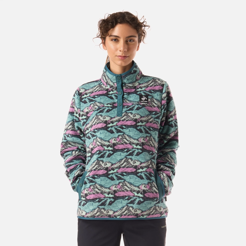 POLAR MUJER TOKERAU PRINT PETROLEO HAKA HONU - 1