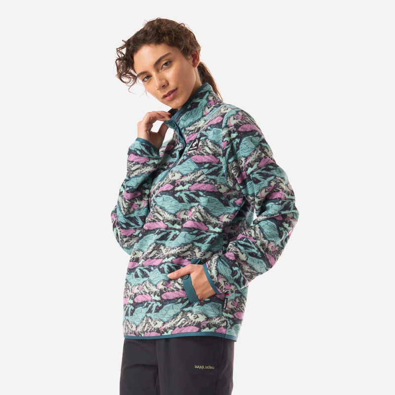 POLAR MUJER TOKERAU PRINT PETROLEO HAKA HONU - 2
