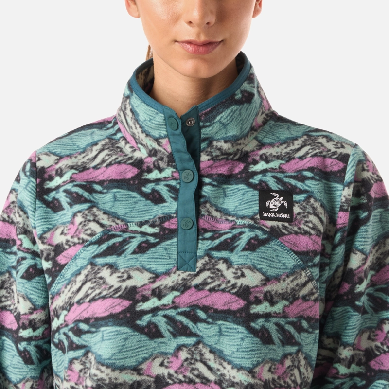 POLAR MUJER TOKERAU PRINT PETROLEO HAKA HONU - 4