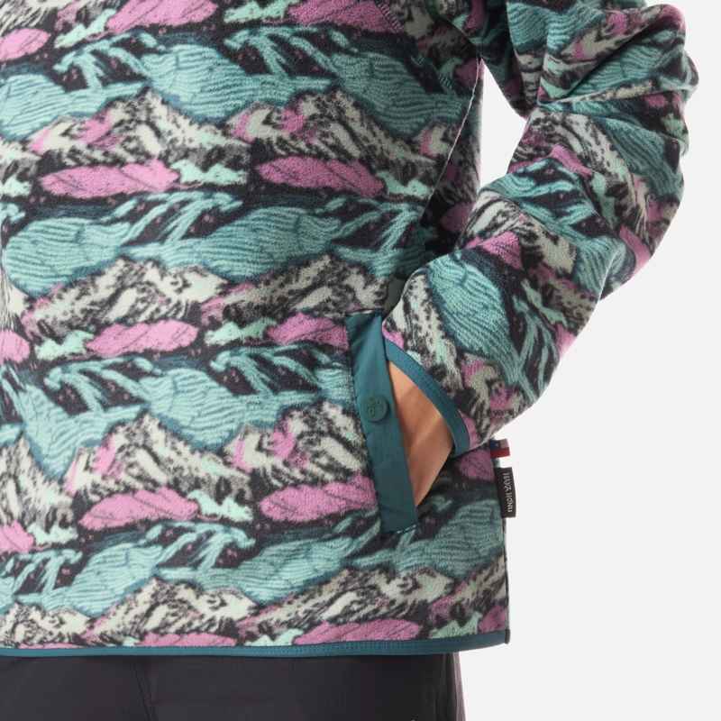 POLAR MUJER TOKERAU PRINT PETROLEO HAKA HONU - 5