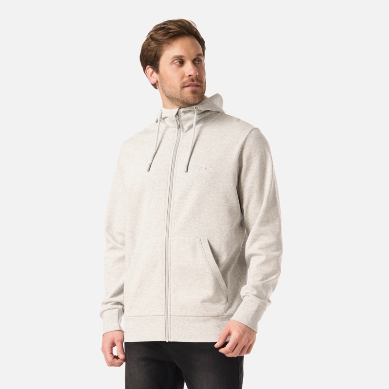 POLERON HOMBRE ULMO LIGHT FULL ZIP HOODY SWEATSHIRT GRIS LIPPI V26 - 2