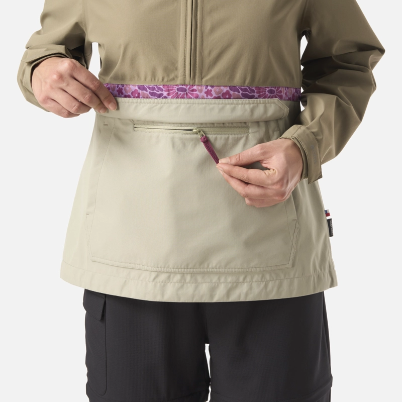 CHAQUETA MUJER VIENTO NORTE 14 ZIP VERDE OLIVA HAKA HONU - 5