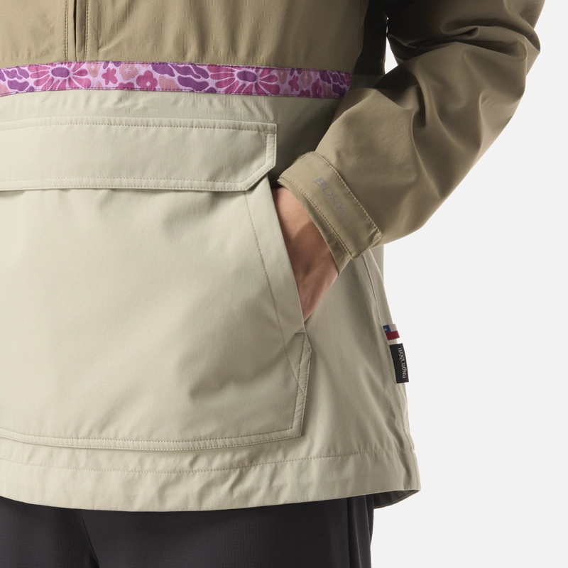 CHAQUETA MUJER VIENTO NORTE 14 ZIP VERDE OLIVA HAKA HONU - 6