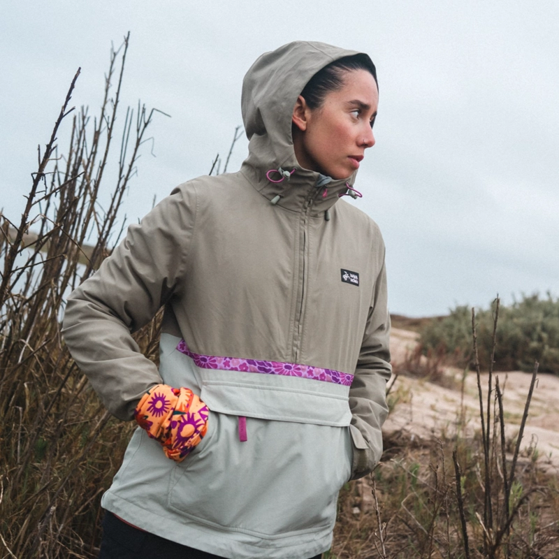 CHAQUETA MUJER VIENTO NORTE 14 ZIP VERDE OLIVA HAKA HONU - 9