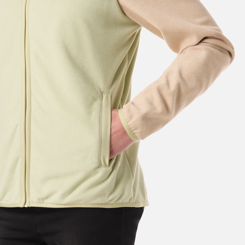POLAR MUJER FIREPLACE FULL ZIP HOODY SWEATSHIRT CREMA LIPPI - 6