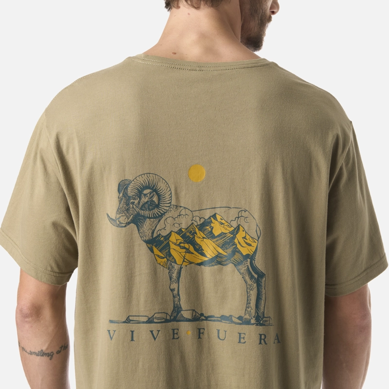 POLERA HOMBRE EL CUERNUDO VERDE OLIVA HAKA HONU - 5
