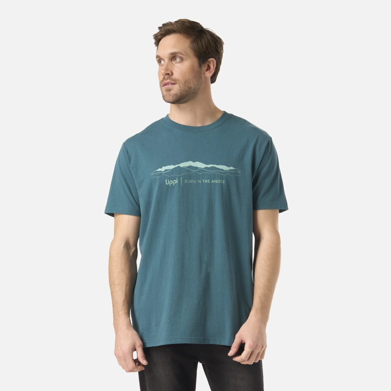 POLERA HOMBRE LOGO LIPPI FRONT PRINT T-SHIRT PETROLEO OSCURO LIPPI - 1