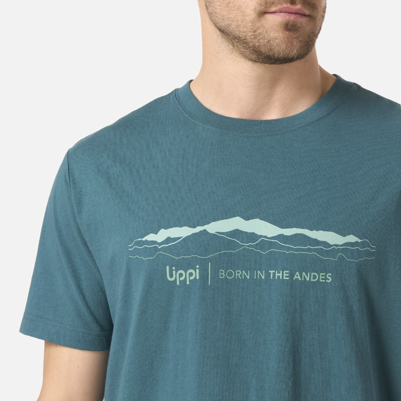 POLERA HOMBRE LOGO LIPPI FRONT PRINT T-SHIRT PETROLEO OSCURO LIPPI - 4