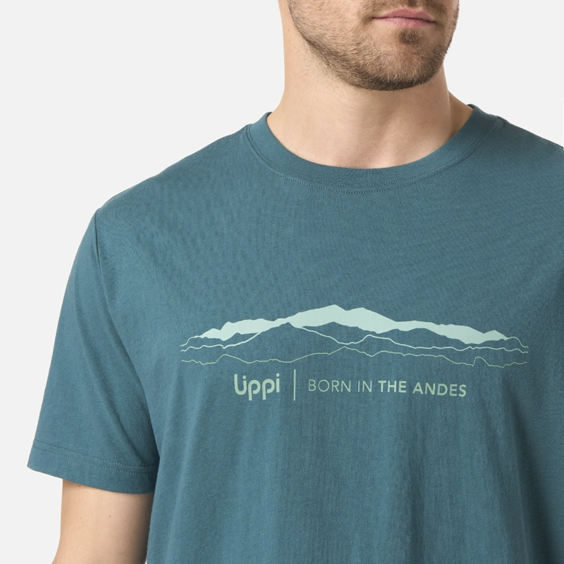 POLERA HOMBRE LOGO LIPPI FRONT PRINT T-SHIRT PETROLEO OSCURO LIPPI - 4