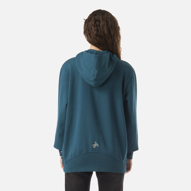 POLERON MUJER MOTOMAMI FULL ZIP PETROLEO OSCURO HAKA HONU - 3
