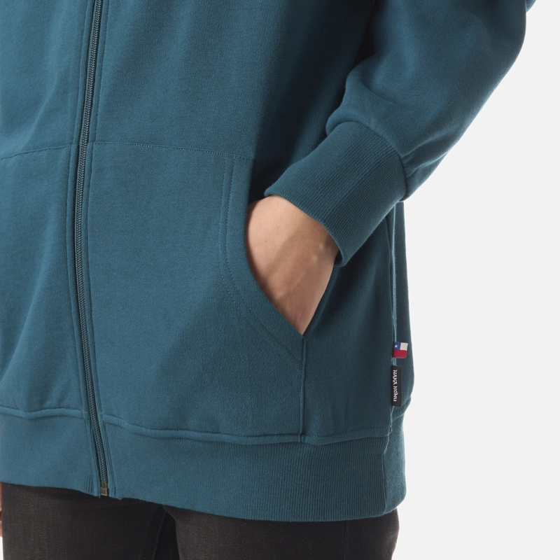 POLERON MUJER MOTOMAMI FULL ZIP PETROLEO OSCURO HAKA HONU - 5