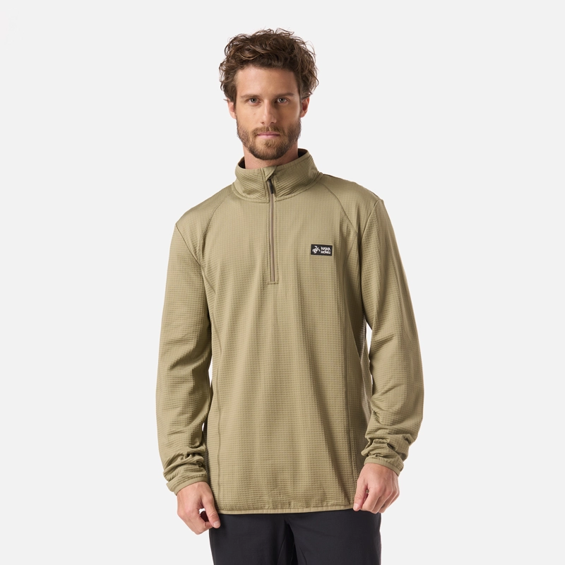 POLERON HOMBRE TAINA VERDE OLIVA HAKA HONU - 1