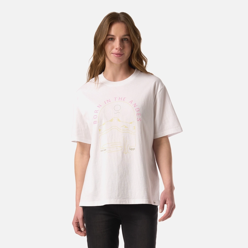 POLERA MUJER LOGO LIPPI T-SHIRT BLANCO LIPPI V26 - 1