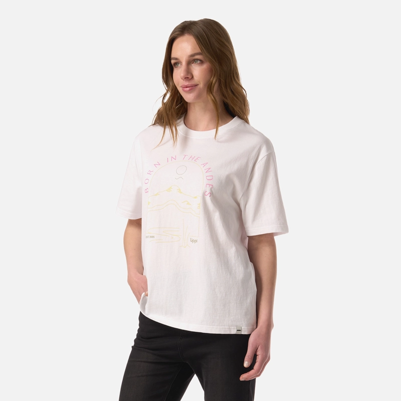 POLERA MUJER LOGO LIPPI T-SHIRT BLANCO LIPPI V26 - 2