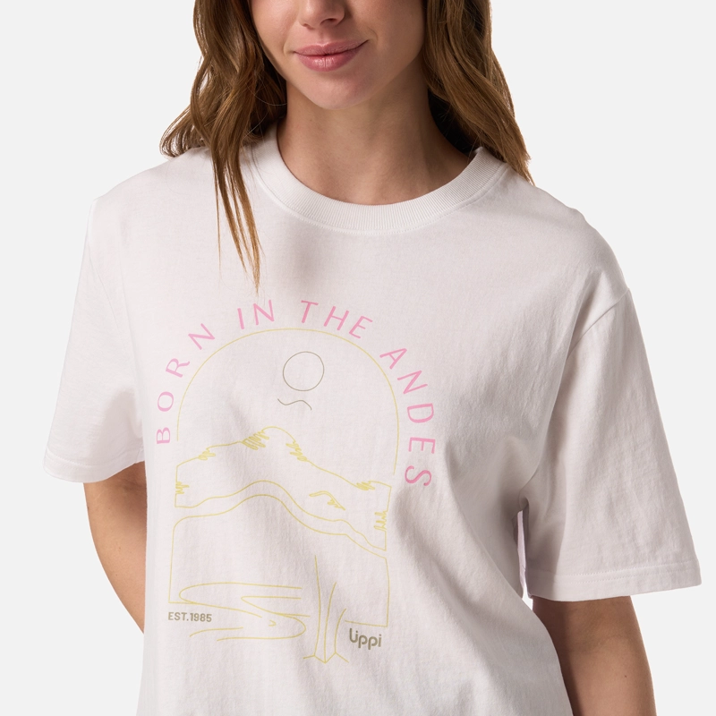 POLERA MUJER LOGO LIPPI T-SHIRT BLANCO LIPPI V26 - 4