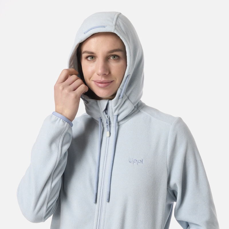 POLAR MUJER STRIPES NANO-F FULL ZIP HOODY CELESTE LIPPI - 4