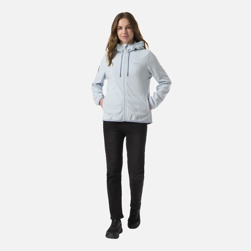 POLAR MUJER STRIPES NANO-F FULL ZIP HOODY CELESTE LIPPI - 6