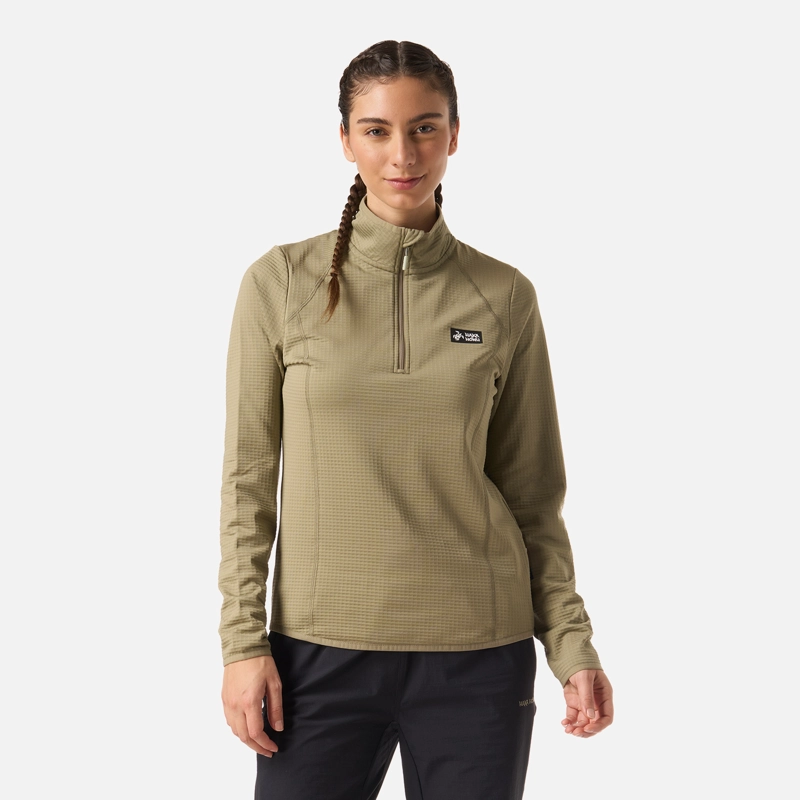 POLERON MUJER TAINA VERDE OLIVA HAKA HONU - 1