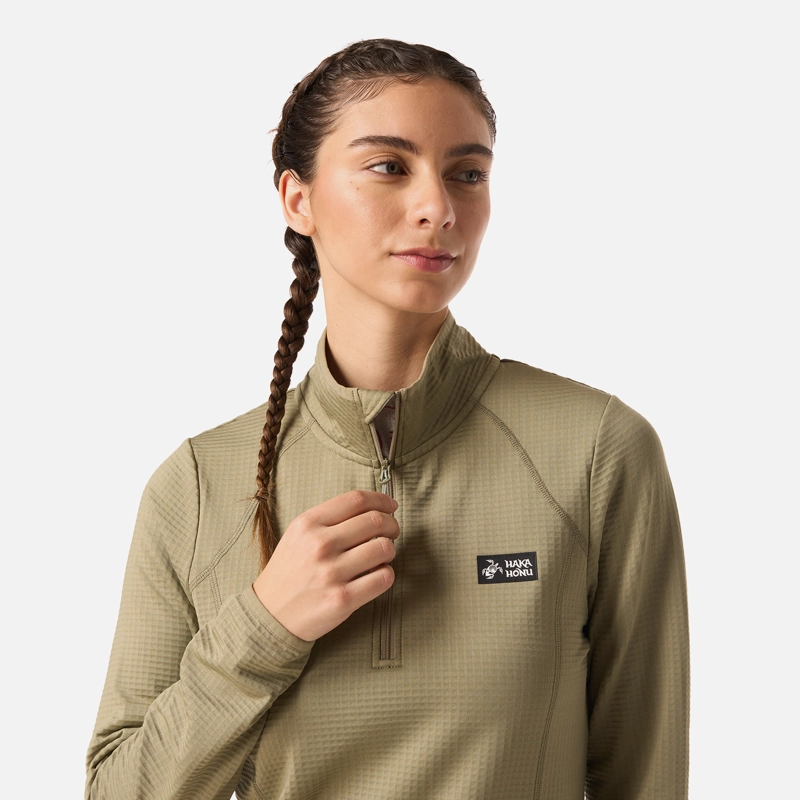 POLERON MUJER TAINA VERDE OLIVA HAKA HONU - 4