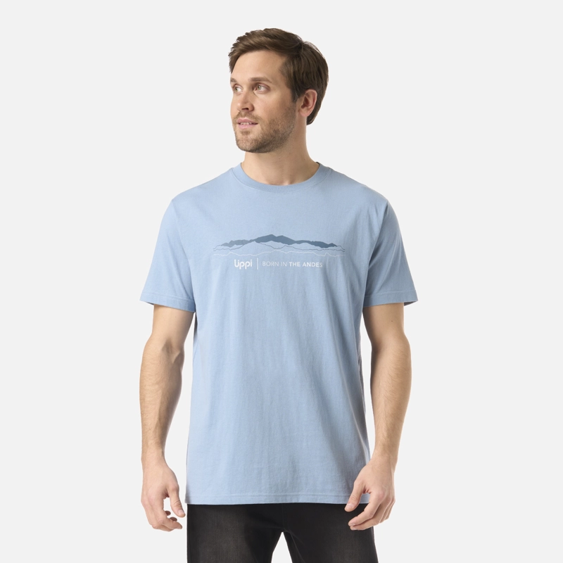 POLERA HOMBRE LOGO LIPPI FRONT PRINT T-SHIRT AZUL PIEDRA LIPPI - 1