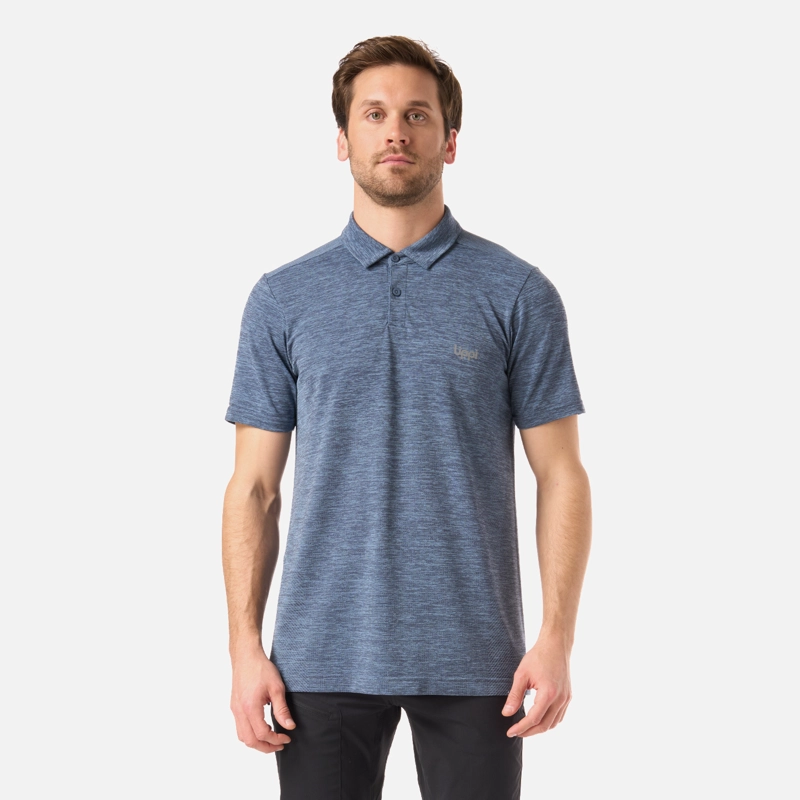 POLERA HOMBRE B-CLASSIC SEAMLESS POLO AZUL PIEDRA LIPPI V26 - 1