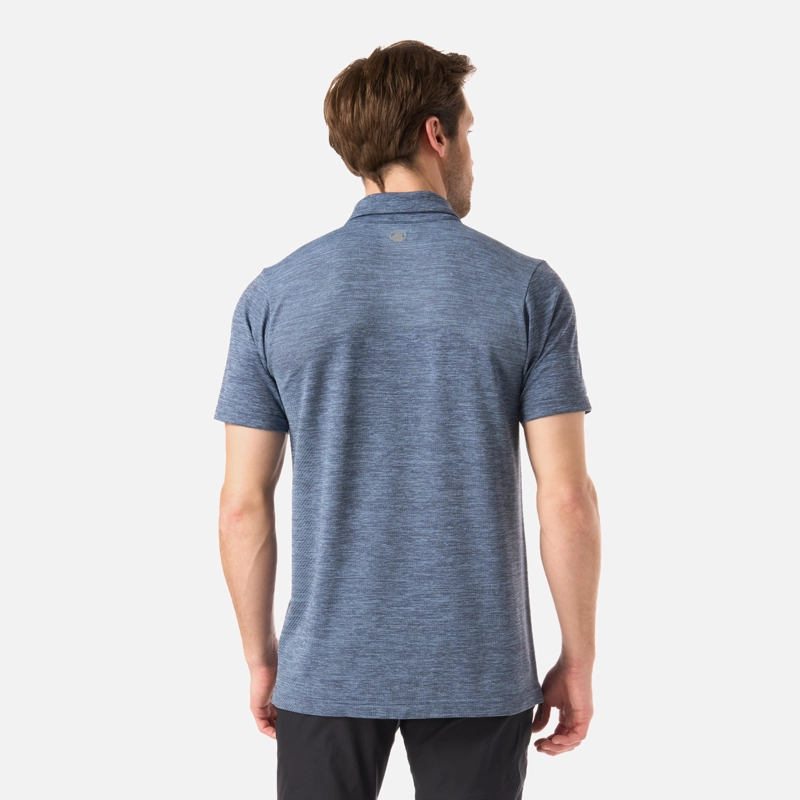 POLERA HOMBRE B-CLASSIC SEAMLESS POLO AZUL PIEDRA LIPPI V26 - 3