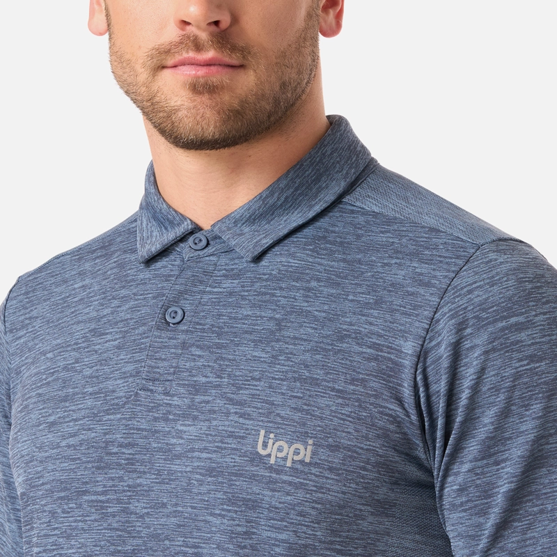 POLERA HOMBRE B-CLASSIC SEAMLESS POLO AZUL PIEDRA LIPPI V26 - 4