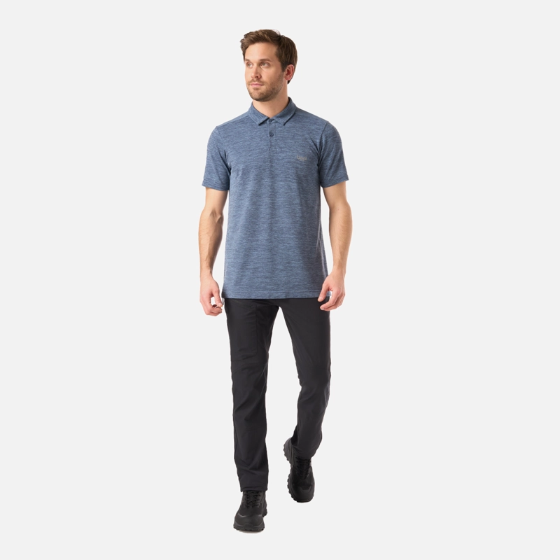 POLERA HOMBRE B-CLASSIC SEAMLESS POLO AZUL PIEDRA LIPPI V26 - 6