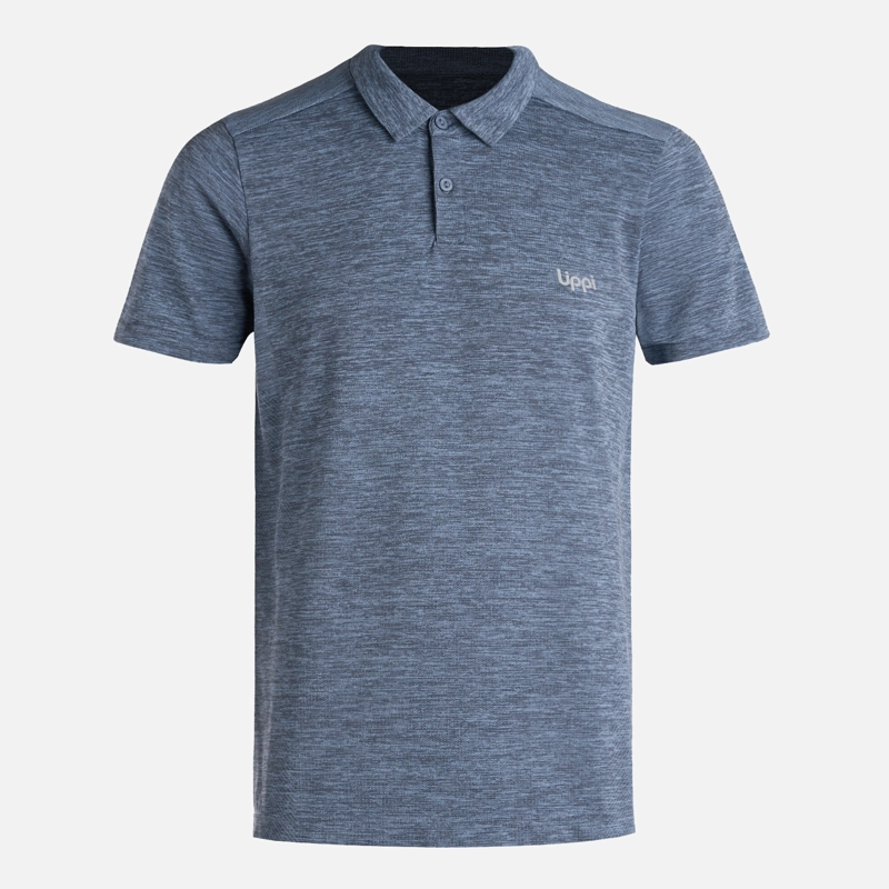 POLERA HOMBRE B-CLASSIC SEAMLESS POLO AZUL PIEDRA LIPPI V26 - 7