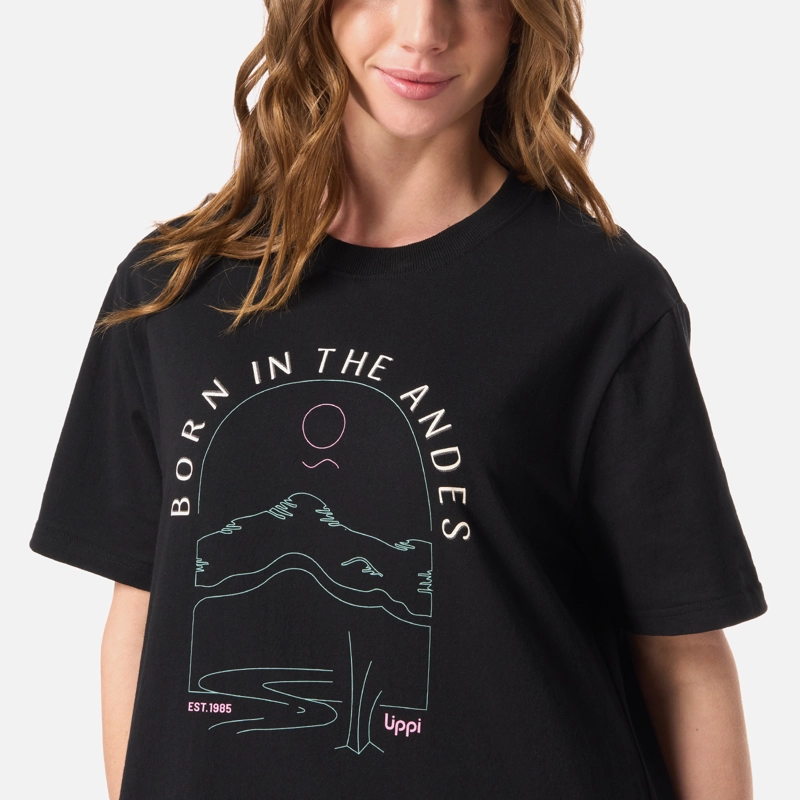 POLERA MUJER LOGO LIPPI T-SHIRT NEGRO LIPPI - 4
