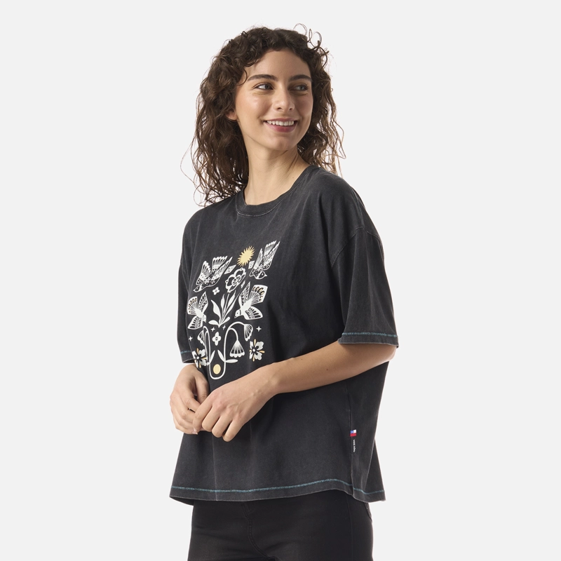 POLERA MUJER GORRION NEGRO HAKA HONU - 2