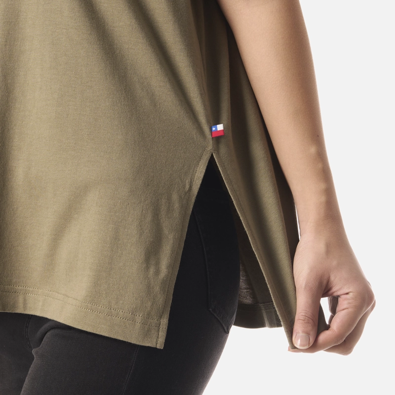 POLERA MUJER MAMBOO VERDE OLIVA HAKA HONU - 4