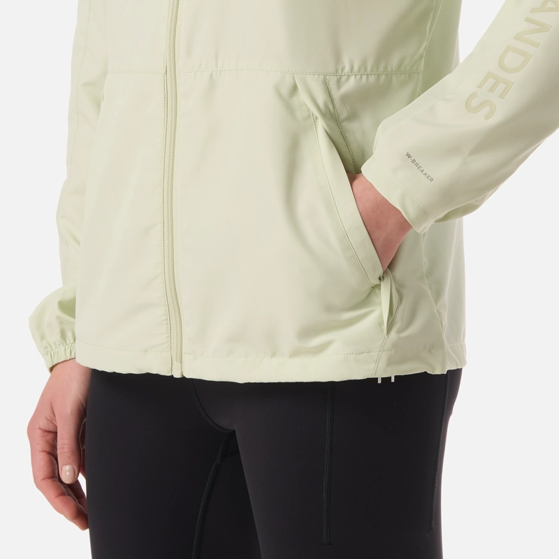 CHAQUETA MUJER NIGHTFALL WINDBREAKER HOODY JACKET GRIS CLARO / VERDE AGUA LIPPI - 5